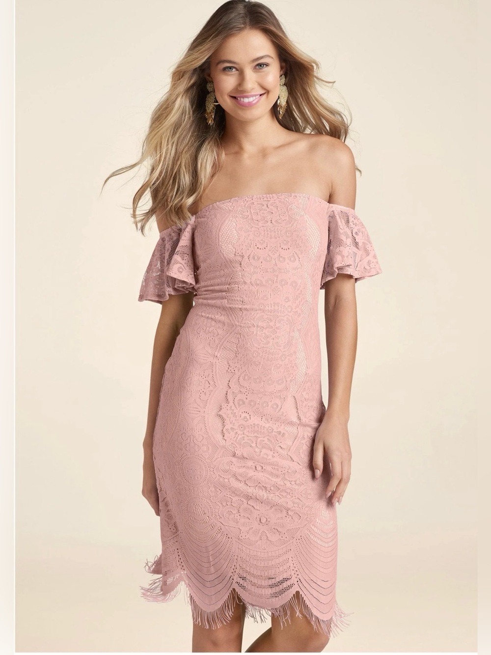 NEW Venus Off Shoulder Lace Dress SzM